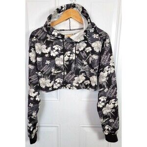 Assholes*s Live Forever Womens Cropped Hoodie Size S Tropical